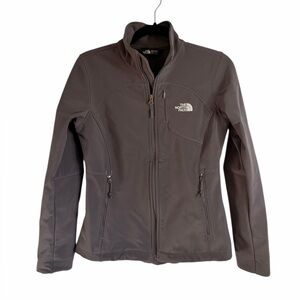 North Face Grey Apex Bionic Soft Shell Full Zip Winter Jacket Women's Sz Medium